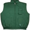 Chaleco acolchado con pespuntes Verde T-L